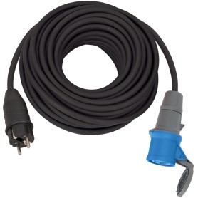 Brennenstuhl 1132910100 prolunghe e multiple 25 m Esterno Nero, Blu