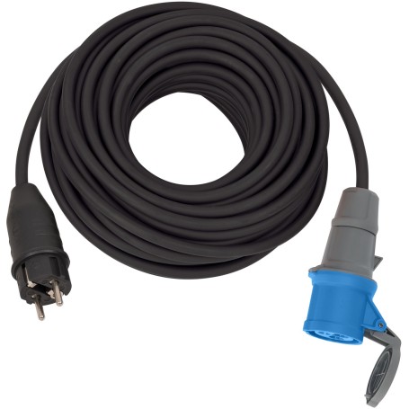 Brennenstuhl 1132910100 prolunghe e multiple 25 m Esterno Nero, Blu