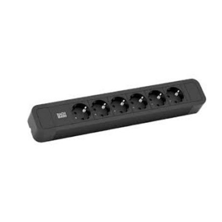 Bachmann Primo 2 prolunghe e multiple 2 m 6 presa(e) AC Nero (350.004)