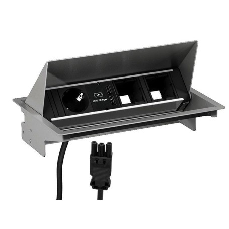 Bachmann 900.408 presa energia AC + USB A Grigio