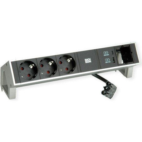 BACHMANN DESK 2 3x CEE7/3 1xUSB-Charger 1x CM (902.9964)