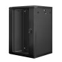 Lanberg WF01-6618-10B rack 18U Da parete Nero (WF01-6618-10B)