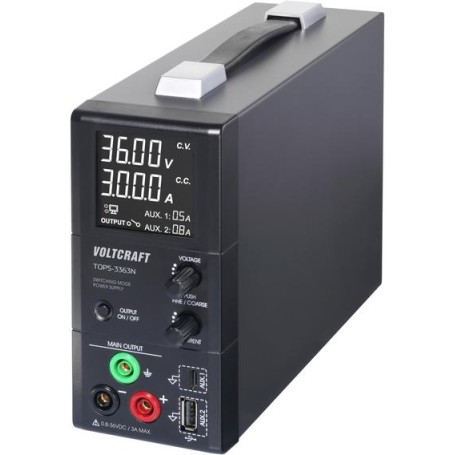 Voltcraft TOPS-3363N Labornetzgerät, einstellbar 0.8 - 36 V/DC 0.1 - 3 A 100 W lüfterlos Anzahl Ausgänge 3 x (VC-15448590)