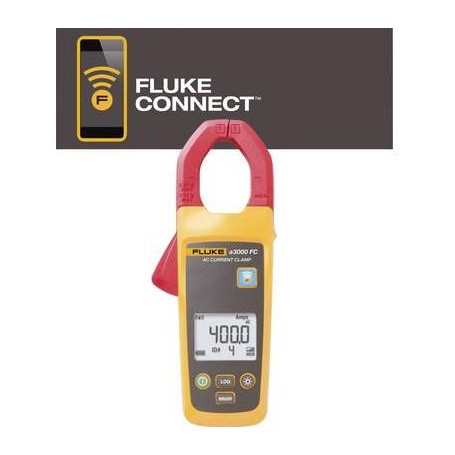 Fluke FLK-a3000 FC Stromzange Kalibriert nach DAkkS digital Datenlogger CAT III 600 V (4401588)