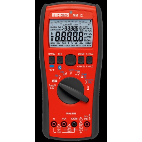 BENNING Digitalmultimeter TRUE RMS Logging Funkt. Bluetooth AC/DC 0,1-1000V BENNING MM12 (044088)