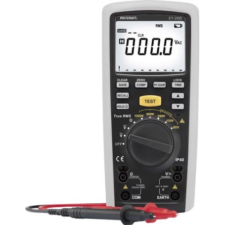 VOLTCRAFT ET-200 Isolationsmessgerät 50 V, 100 V, 250 V, 500 V, 1000 V 20 G OHM (ET-200)