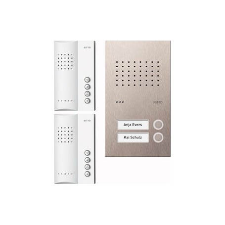 Ritto RGE1818425 sistema intercom audio Acciaio inox, Bianco