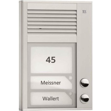 AP-Tuerstation PAK02-EN Audio 2 Tasten 1-r. AP silber (PAK02-EN)