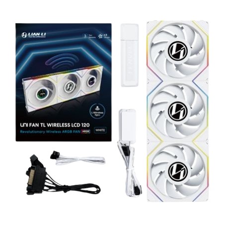 Lian Li 12TLLCD1W3W sistema di raffreddamento per computer Case per computer Ventilatore 12 cm Bianco