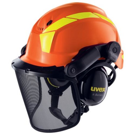 Uvex 9774237 casco di sicurezza Polietilene Nero, Arancione