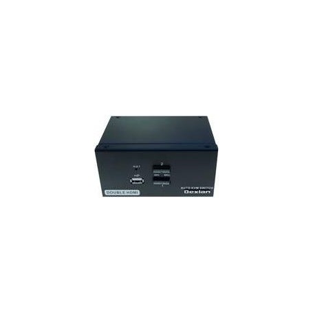 Dexlan 2-Port Dual-Monitor KVM Switch, HDMI 4K/ USB 2.0 (061092)