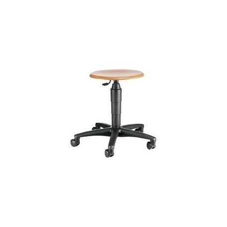 Topstar Drehhocker "TEC 60 - Holz", Sitz Buche natur stufenlose Sitzhöhenverstellung mit Toplift (TÜV geprüft) (72260 HO1)