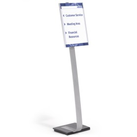 Durable 481323 stand informativo e supporto per brochure A3 Acrilico Argento