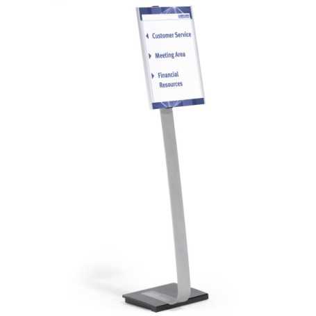 Durable 481323 stand informativo e supporto per brochure A3 Acrilico Argento