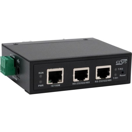 EXSYS GmbH Serial Device Server 2x RS232/422/485, mit Netzadapter (EX-61002)