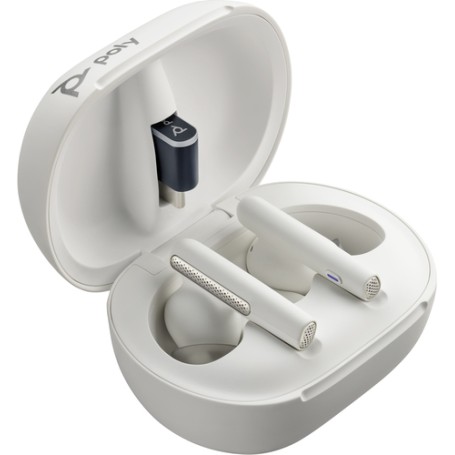 POLY Auricolari bianchi Voyager Free 60/60+ certificati Microsoft Teams (2 pezzi) (8L5B0AA)