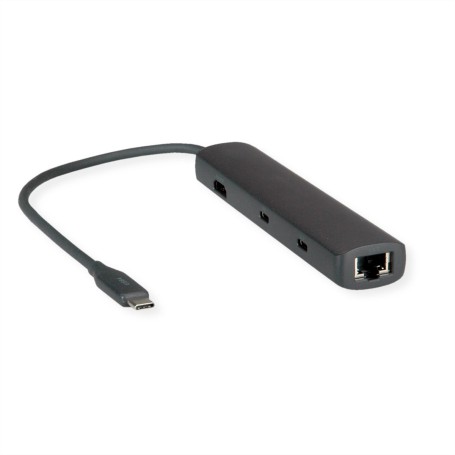 ROLINE 12021124 replicatore di porte e docking station per laptop Cablato USB 3.2 Gen 1 (3.1 Gen 1) Type-C Grigio (12.02.1124)