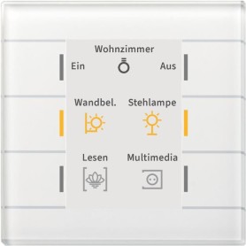 MDT BE-GT20W.02 Glastaster II Smart mit Farbdisplay Weiß (BE-GT20W.02)