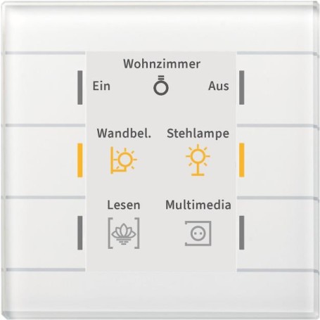 MDT BE-GT20W.02 Glastaster II Smart mit Farbdisplay Weiß (BE-GT20W.02)