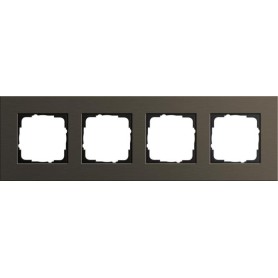 GIRA Abdeckrahmen 4-fach aluminium raun 0214127 (0214127)