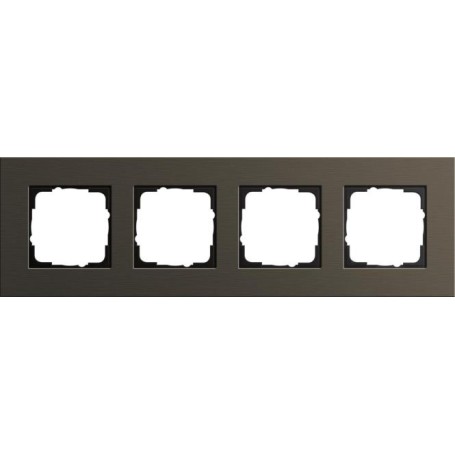 GIRA Abdeckrahmen 4-fach aluminium raun 0214127 (0214127)