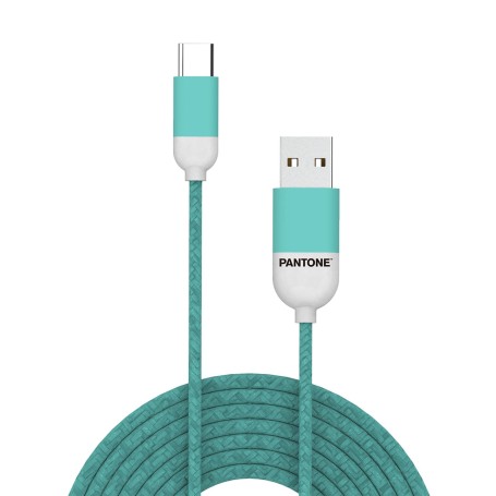 Celly PT-TC001-5L cavo USB 1,5 m USB 2.0 USB A USB C Ciano (PT-TC001-5L)