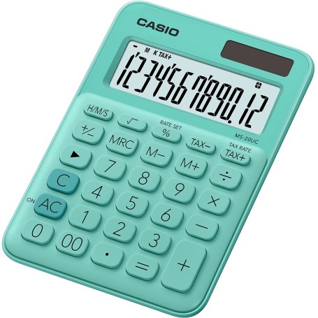 Casio MS-20UC-GN calcolatrice Desktop Calcolatrice di base Verde (MS-20UC-GN)