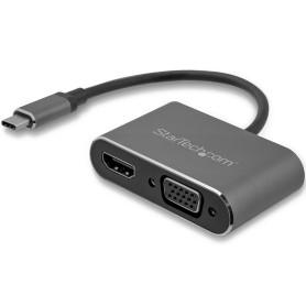 StarTech.com Adattatore USB-C a VGA + HDMI 2 in 1 - 4K 30Hz - Grigio Siderale (CDP2HDVGA) StarTech.com Adattatore USB-C a VGA + HDMI 2 in 1 - 4K 30Hz - Grigio Siderale (CDP2HDVGA)