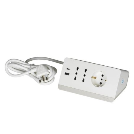 MULTIP SCRIVANIA USB+INT BIANCO (BT-S3711DBU)