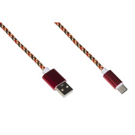 LINK CAVO USB TIPO C 1MT ROSSO/ORO (LKGZ24)