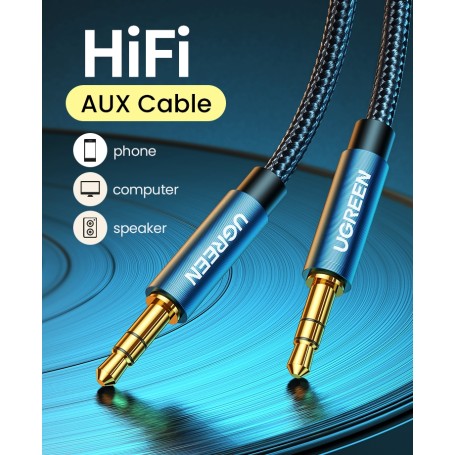Ugreen 10688 cavo audio 3 m 3.5mm Blu (10688)