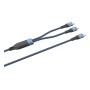 VULTECH CAVO SMARTPHONE TYPE-C A 2 TYPE-C E LIGHTNING, 1,2m, 5.0A 100W, NYLON, BLU (CS-NCCL12BL)