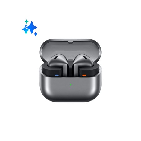 Samsung Galaxy Buds3 Auricolari AI open-type True Wireless, Audio Hi-Fi, Impermeabilità IP57, Silver (SM-R530NZAAITV)