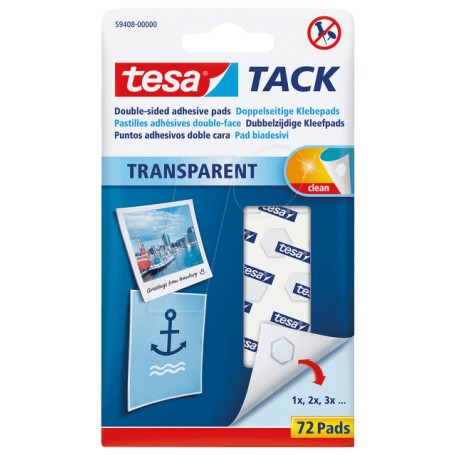 TESA 59408-00000 Puntina&Chiodino Trasparente 72 pz (59408-00000-00)