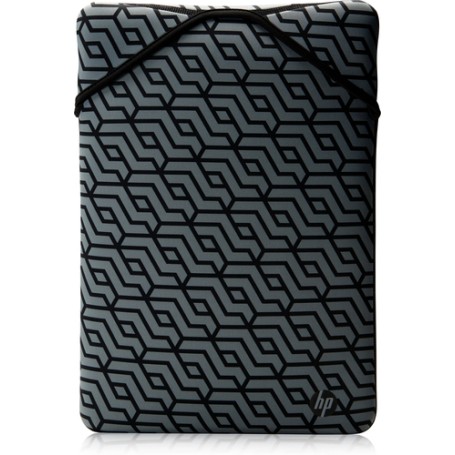 HP Reversible Protective 15.6-inch Geo Laptop Sleeve borsa per notebook 39,6 cm (15.6") Custodia a tasca Nero, Grigio (2F2L0AA)