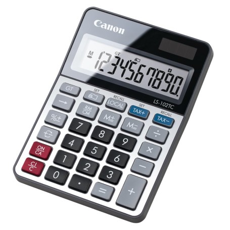 Canon LS-102 TC calcolatrice Desktop Calcolatrice di base Nero, Metallico (2471C001)