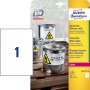 Avery L4775-20 etichetta autoadesiva Rettangolo con angoli arrotondati Permanente Bianco 20 pz (L4775-20)