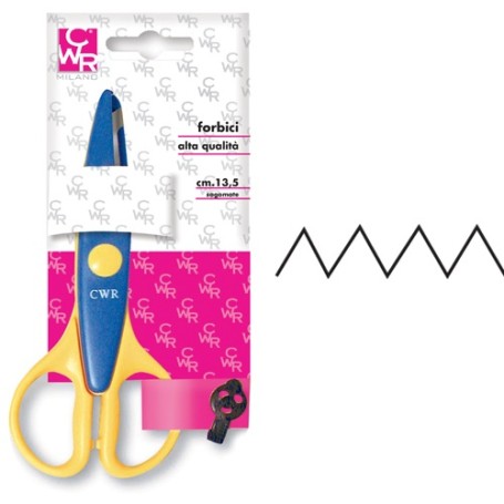 CWR FORBICI ZIG-ZAG CM.13 5 Forbici per attività manuali Taglio dritto Blu, Giallo (777/T1)