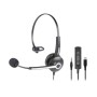 Hamlet HHEADM-CJM cuffia e auricolare Cablato A Padiglione Ufficio USB tipo-C Nero (HHEADM-CJM)