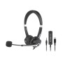 Hamlet HHEADM-CJS cuffia e auricolare Cablato A Padiglione Ufficio USB tipo-C Nero (HHEADM-CJS)