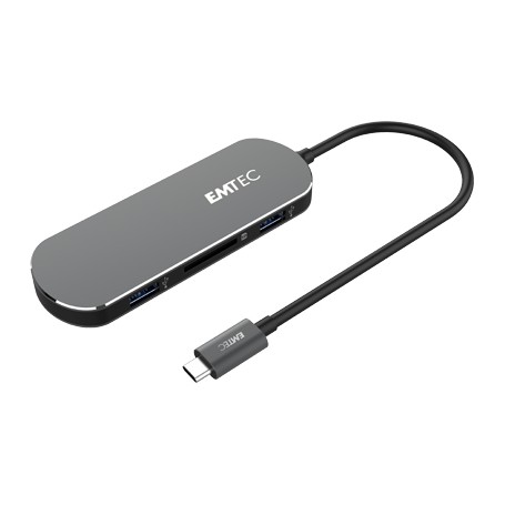 Emtec T650C Type-C HUB USB 3.2 Gen 1 (3.1 Gen 1) Type-A Nero (ECHUBT650C)