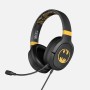 OTL Technologies DC Comics Batman Pro G1 Cuffie Cablato A Padiglione Giocare Nero, Oro (DC0885)