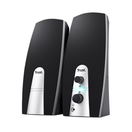 Trust 24660 set di altoparlanti 5 W PC/PC portatile Nero, Metallico 2.0 canali (24660)