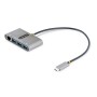 StarTech.com Hub USB-C con Ethernet a 3 porte - Adattatore USB Type-C con 3x USB-A e 1X Ethernet Gigabit - Splitt (HB30C3A1GEA2)