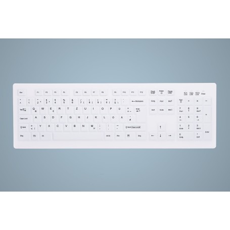 Active Key AK-C8100FA-UVS-W/GE tastiera USB QWERTY Inglese UK Bianco