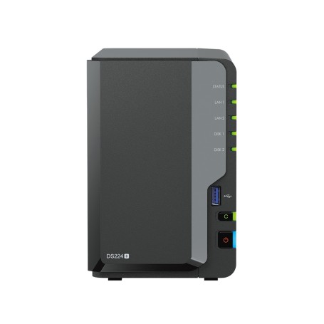 Synology DiskStation DS224+ server NAS e di archiviazione Desktop Collegamento ethernet LAN Nero J4125 (DS224+)