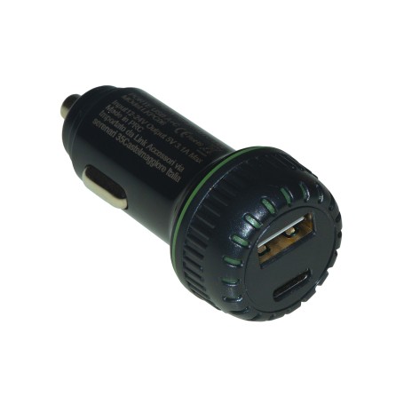 CARICABATTERIA DA AUTO 5V3A A+C S/T (LKPC06)