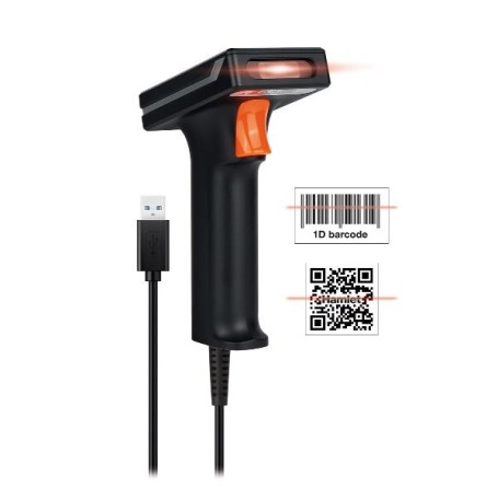 BARCODE SCANNER IND 2D/1D/QR  USB (HBCS2D120U)