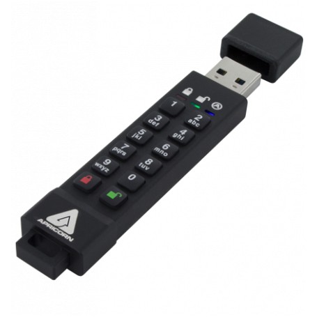 Apricorn Aegis Secure Key 3z unità flash USB 128 GB USB tipo A 3.2 Gen 1 (3.1 Gen 1) Nero (ASK3Z-128GB)