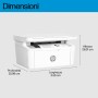 HP LaserJet M140w Wireless Multifunction Bianco e nero Stampante, Fotocopiatrice, scanner (7MD72F)